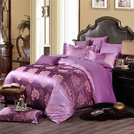 逸轩家纺贡缎提花婚庆四件套 为甜蜜婚房锦上添花的精致之选