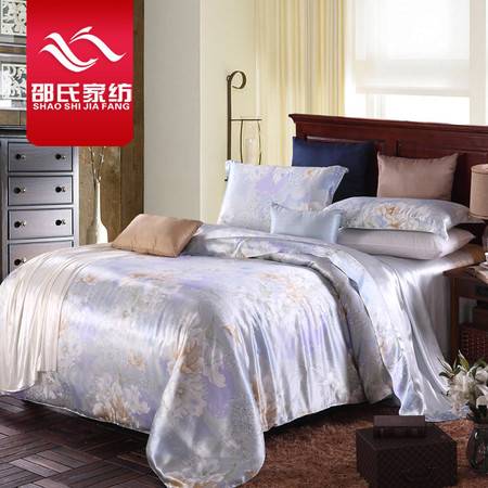 邵氏家纺真丝四件套 感受100%桑蚕丝的田园婚庆奢华